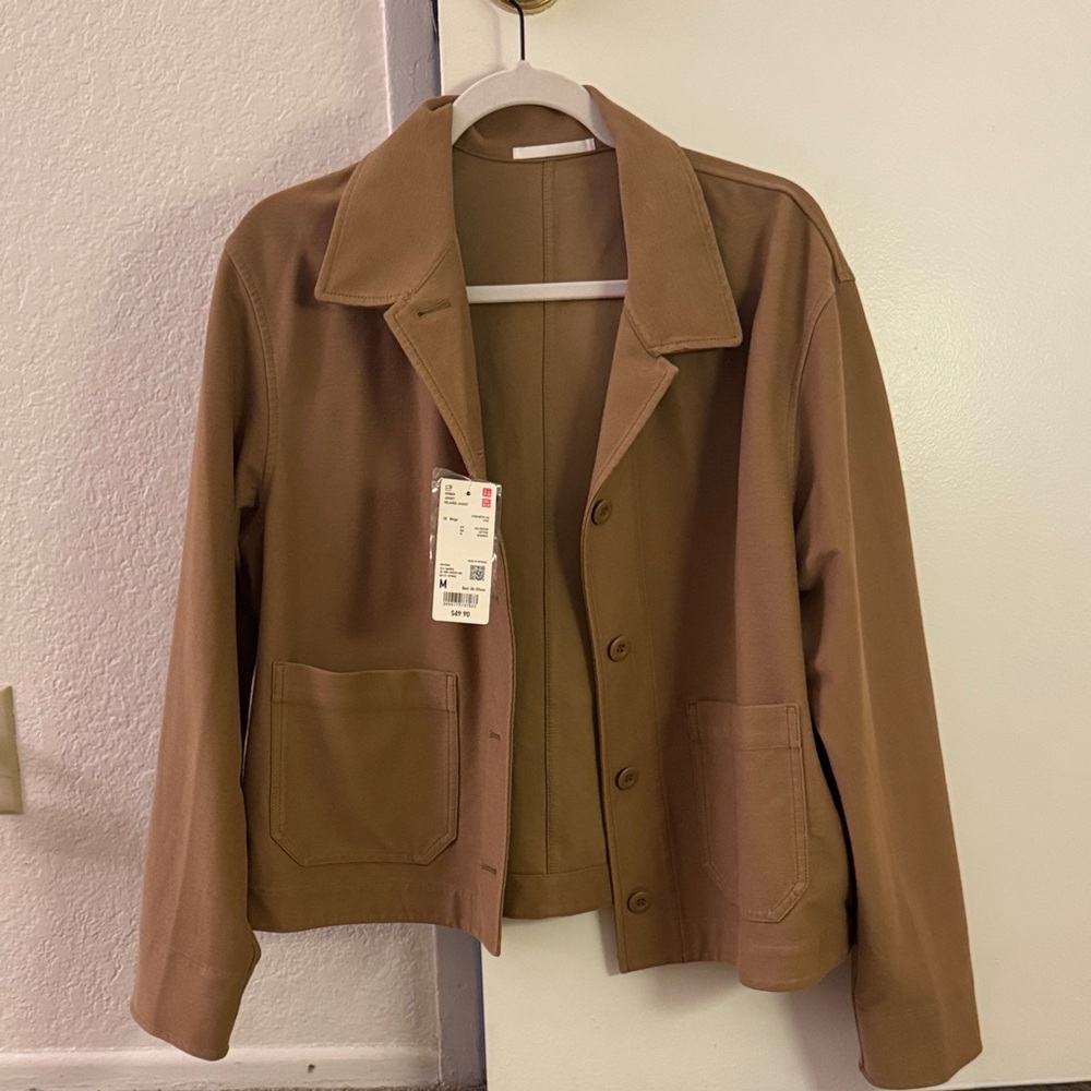 Uniqlo Women's Tan Jersey Jacket (NWT)